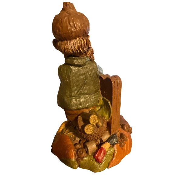 Vintage 2 Tom Clark Gnome Figurines Flyboy GI Army 1991 Pecan Resign Estate 4.75 - Picture 10 of 10
